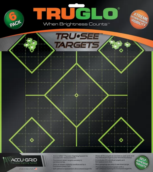 TRUGLO Tru-See Diamond Target 6pk TG14A6