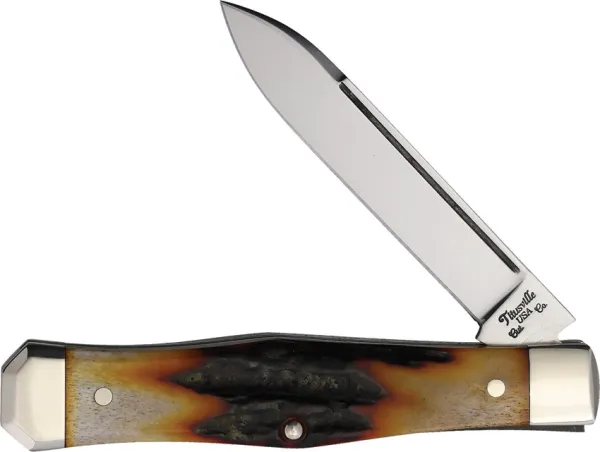 Titusville Cutlery Lexingtonian Folder Amber Stag TITUS01