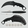 Takumitak Midnight Fixed Blade TKF307