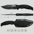 Takumitak Obsidian Fixed Blade TKF317