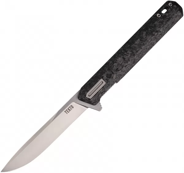 Tekto Knives F2 Bravo Linerlock CF-Silver TKTF2CBKSL4