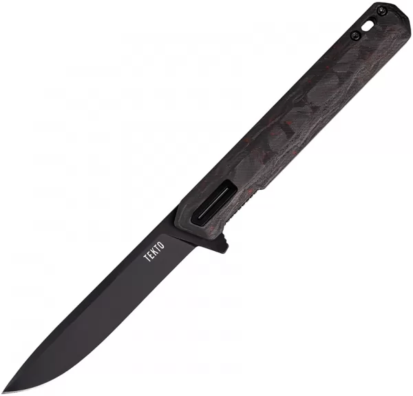 Tekto Knives F2 Bravo Linerlock Red CF TKTF2CRDBK1