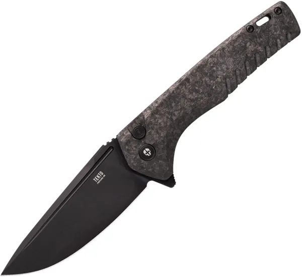Tekto Knives F3 Charlie Button Lock CF TKTF3CBKBK1