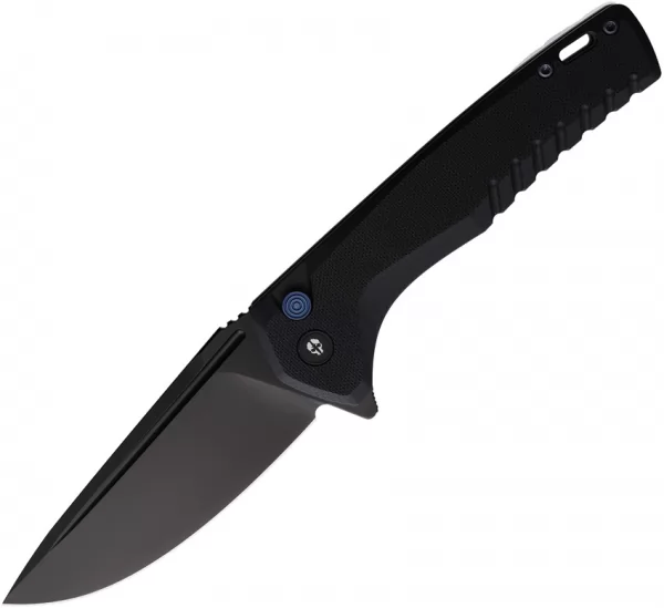 Tekto Knives F3 Charlie Button Lock Black TKTF3GBKBK12