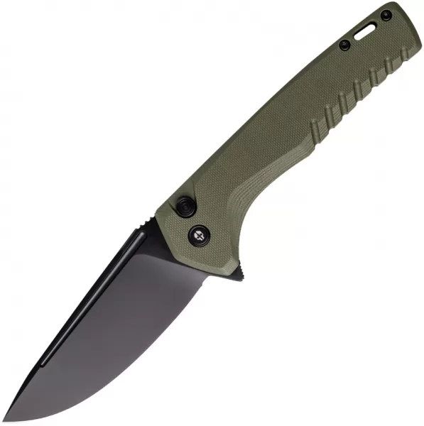 Tekto Knives F3 Charlie Button Lock OD TKTF3GODBK1