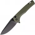 Tekto Knives F3 Charlie Button Lock OD - TKTF3GODBK1