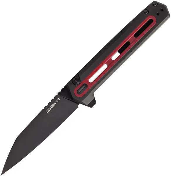 Tekto Knives F4 Echo Button Lock Red TKTF4RGRDS35