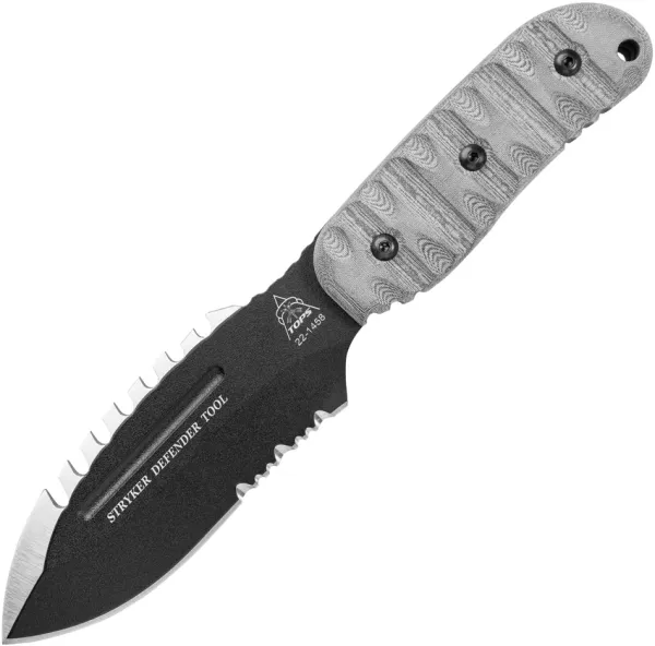 Tops Stryker Defender Tool 1095 Carbon Steel Micarta TPDEFT01