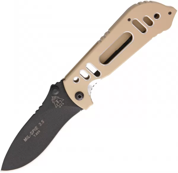 TOPS Mil SPIE Black and Coyote knives TPMIL35FBT