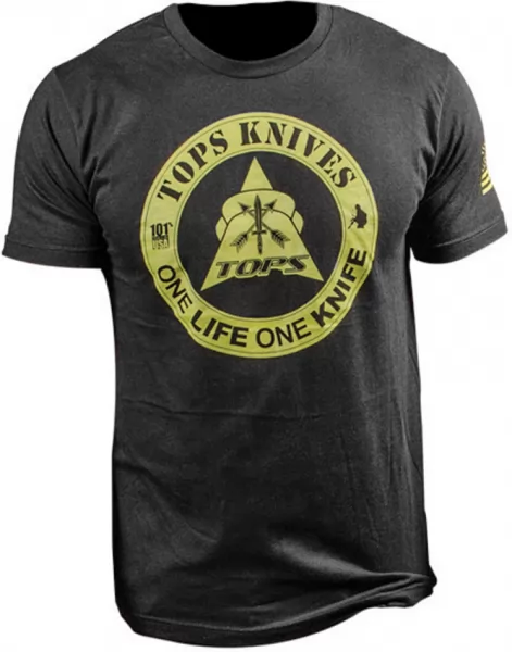 TOPS T-Shirt One Life One Knife M knives TPTS1LBLKM