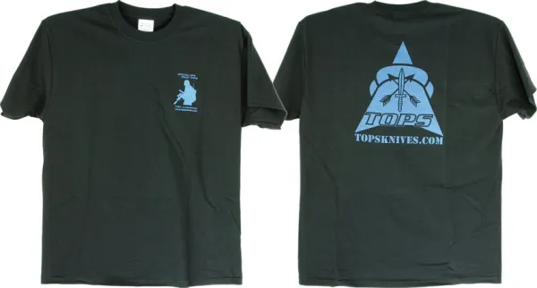 TOPS T-Shirt Blue Black Large knives TPTSBBLG