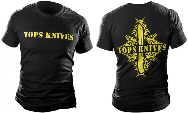 TOPS T-Shirt Tribal Art Yellow knives TPTSYBTAXL