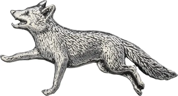 TS Brown Running Fox Pin TSBA3