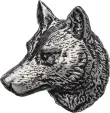 TS Brown Wolf Head Pin - TSBA66