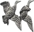 TS Brown Pair of Ducks Pin - TSBB7