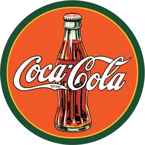 Tin Signs Coke Round 30s Bottle & Logo TSN1069