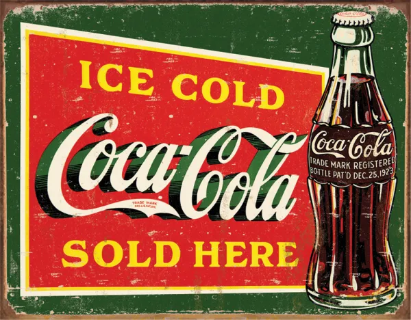 Tin Signs Coke Ice Cold Green TSN1393