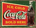 Tin Signs Coke Ice Cold Green - TSN1393