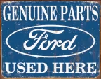 Tin Signs Ford Parts Used Here - TSN1422