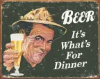 Tin Signs Ephemera - Beer For Dinner - TSN1424