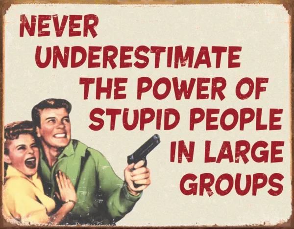Tin Signs Stupid People TSN1553