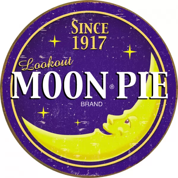 Tin Signs Moon Pie Round Logo TSN1802