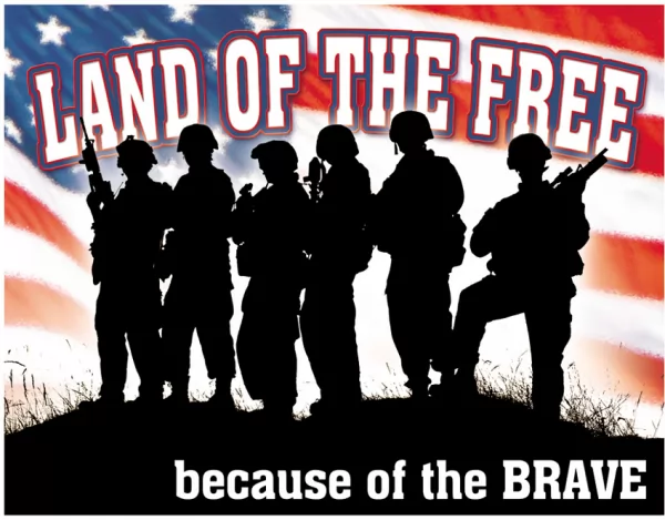 Tin Signs Land of the Free… TSN1818