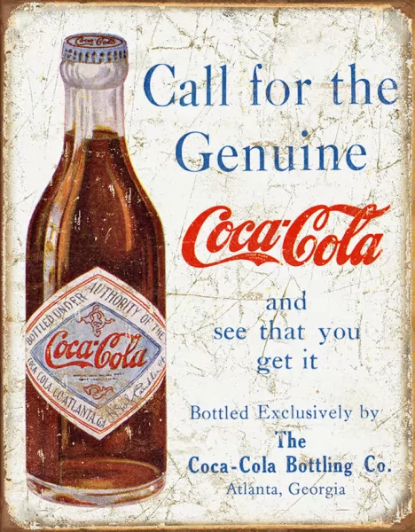Tin Signs Coke Call For The Genuine TSN1918