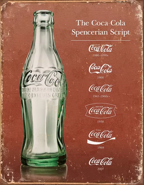 Tin Signs Coke Script Heritage TSN1952