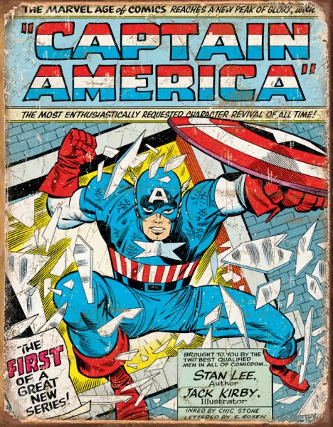 Tin Signs Captain America Cover TSN1970