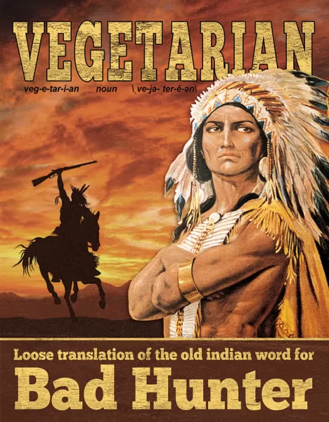 Tin Signs Vegetarian Translation Sign TSN2022