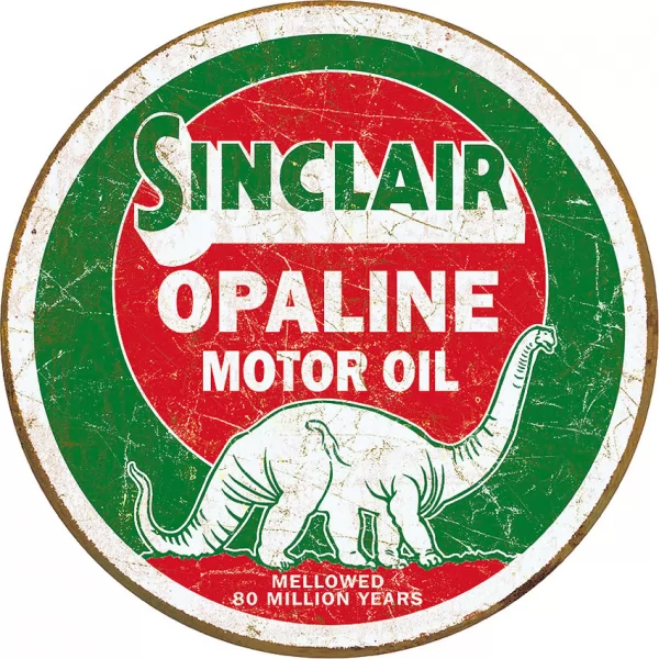 Tin Signs Sinclair Opaline Round TSN2047