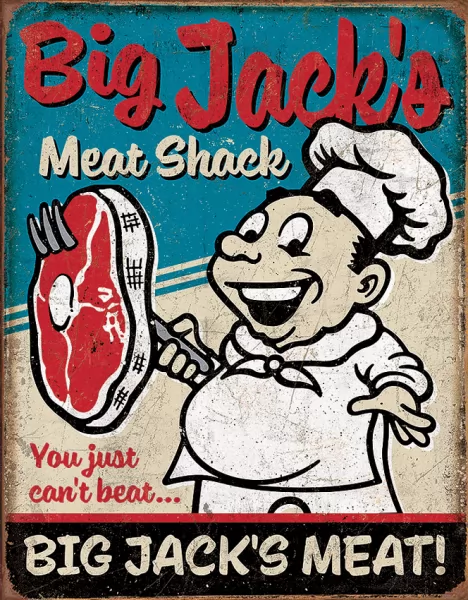 Tin Signs Big Jacks Meats Sign TSN2122