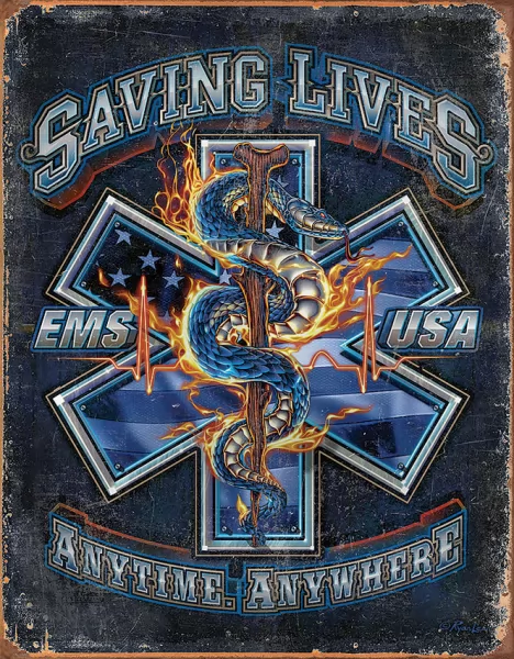 Tin Signs EMS Saving Lives TSN2147