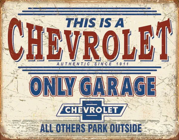 Tin Signs Chevy Only Garage TSN2200