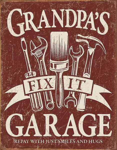 Tin Signs Grandpas Garage Sign TSN2264