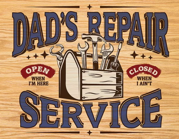 Tin Signs Dads Repair Service Sign TSN2268