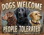 Tin Signs Dogs Welcome - TSN2279