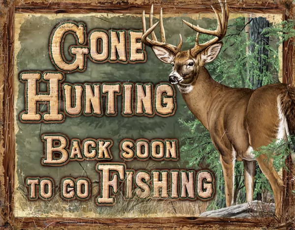 Tin Signs Gone Hunting TSN2280