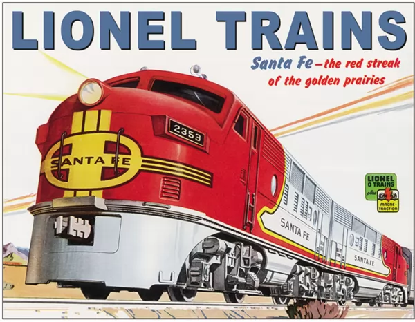 Tin Signs Lionel Santa Fe Sign TSN2284