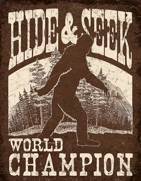 Tin Signs Bigfoot Hide & Seek TSN2290