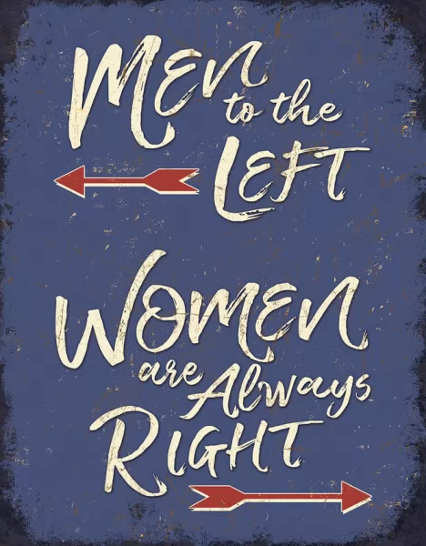 Tin Signs Men To The Left Sign TSN2342