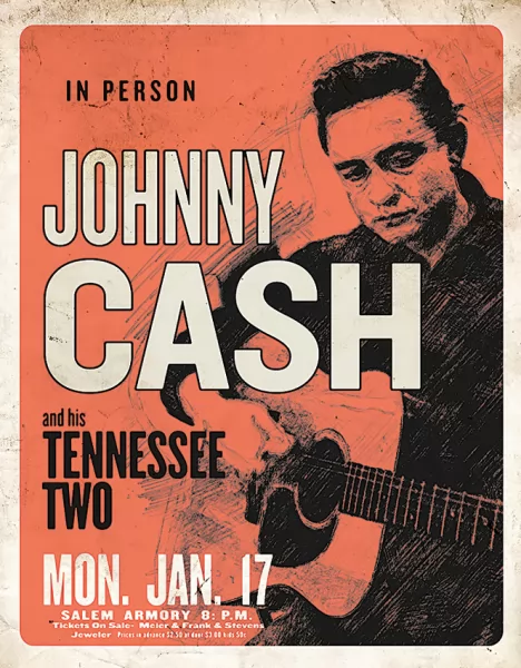 Tin Signs Johnny Cash TN Two TSN2344