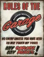 Tin Signs Rules Of Garage Sign - TSN2410