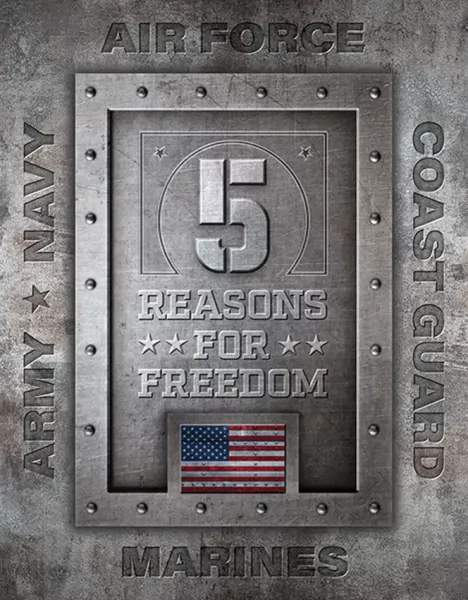 Tin Signs 5 Reasons For Freedom TSN2432