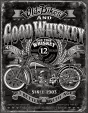 Tin Signs Old Bikes Good Whiskey - TSN2458