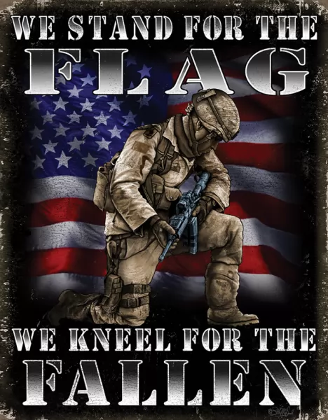 Tin Signs Kneel for the Fallen TSN2459