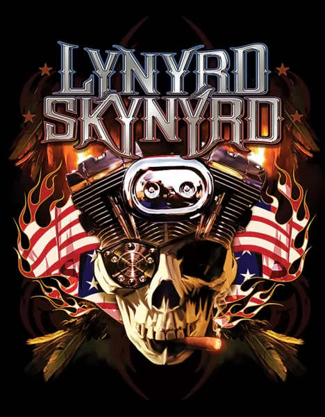 Tin Signs Skynyrd Motor Skull TSN2516