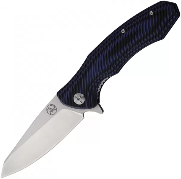 Tassie Tiger Knives FB Linerlock Black-Blue TTKRT93FBB