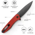 TRIVISA Hummingbird Linerlock Red G10 TVJM07RG14 TRIVISA Hummingbird Linerlock Red G10 TVJM07RG14